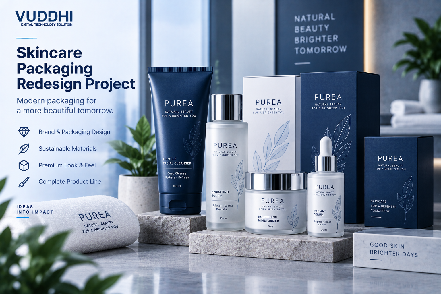Skincare packaging redesign project